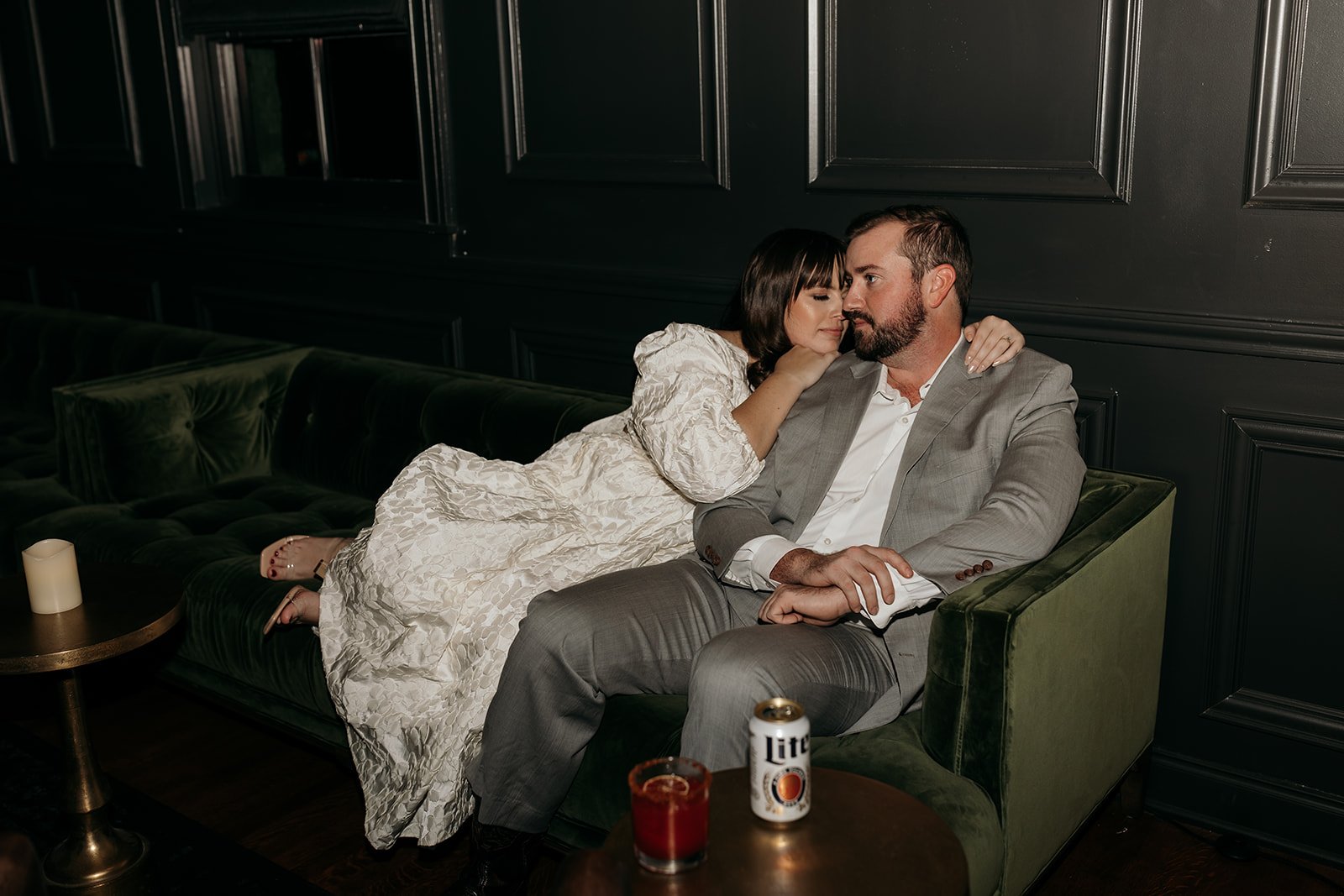 They were so many unique photo opportunities for their Sage Restaurant engagement photos