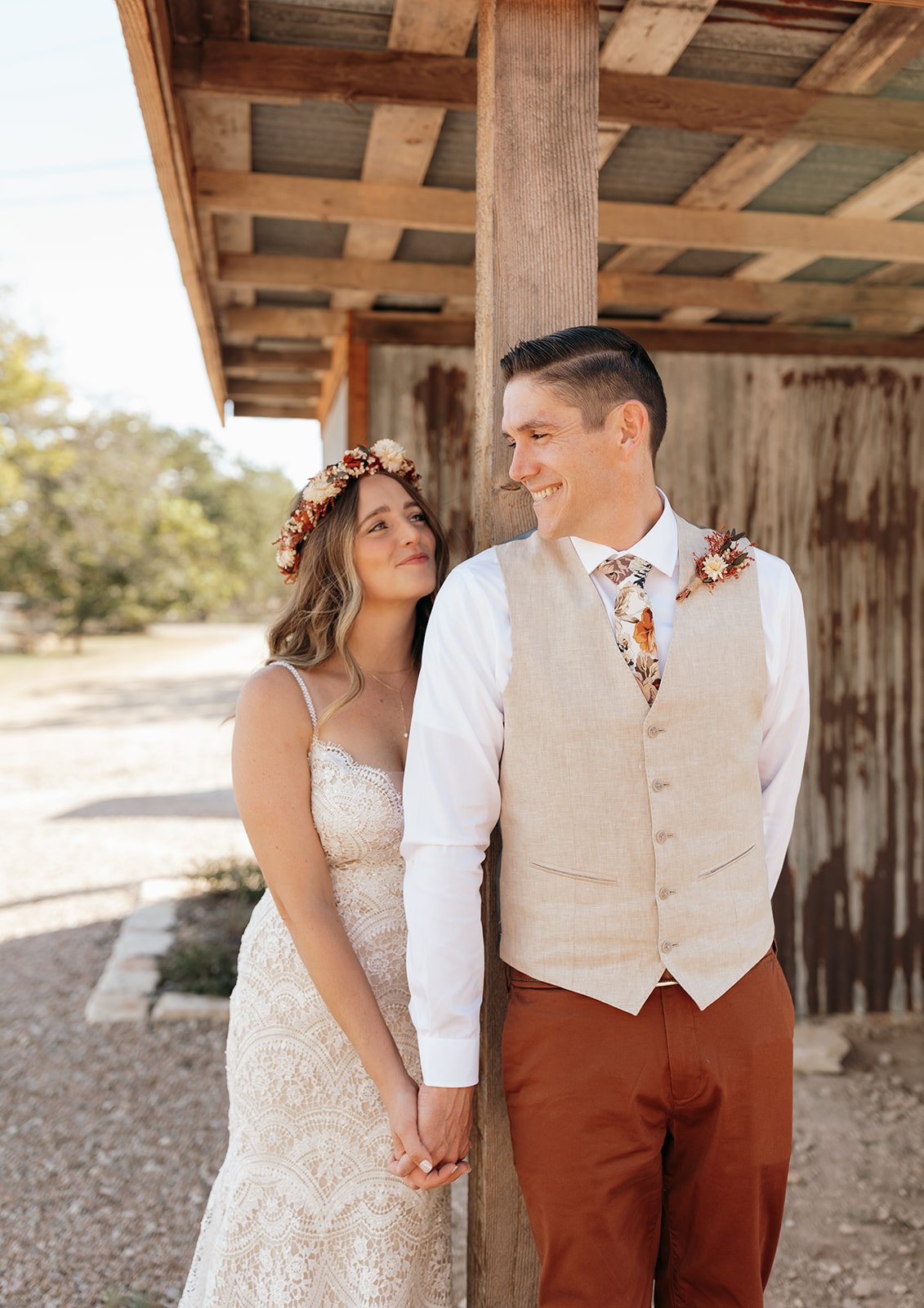 Baron's Creek Camp is an intimate Fredericksburg wedding venue with diverse portrait opportunities