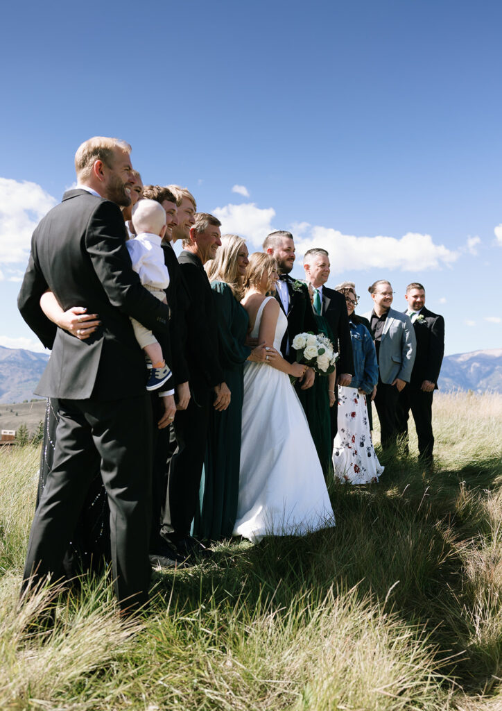 Jackson Hole Wyoming wedding outdoor family portraits 