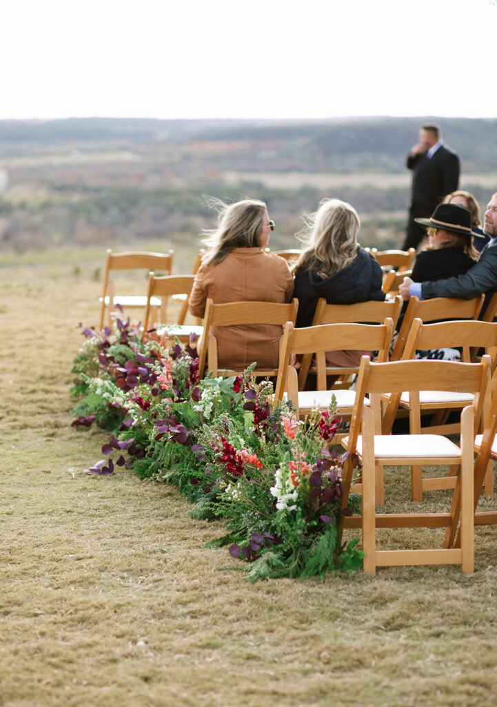 The beautiful bluff outdoor wedding ceremony site at Contigo Ranch