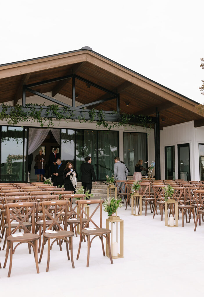 The Videre Estate Overlook deck outdoor wedding ceremony space